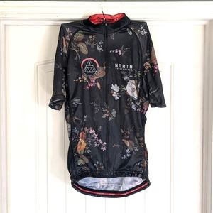 Cycling Jersey - Jakroo - Black Floral Print